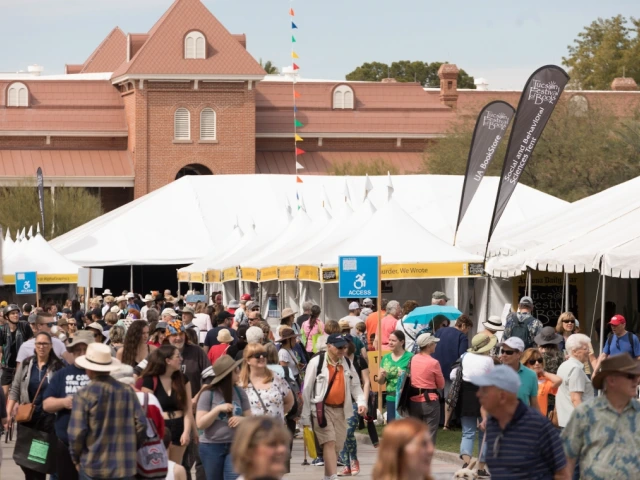 Tucson festival of books: visitors on campus