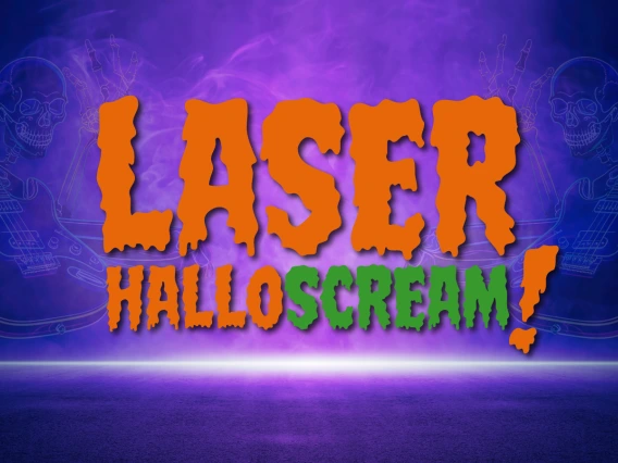 A poster for halloween laser show