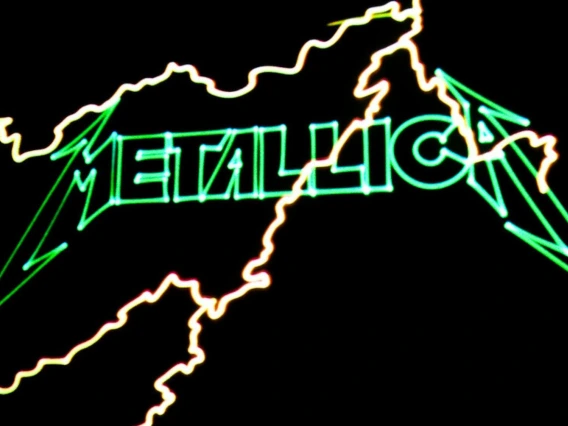 Poster for laser Metallica show