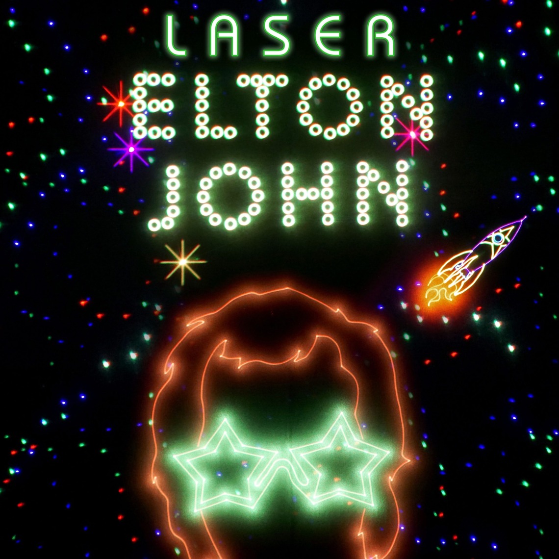 Laser Elton John Poster